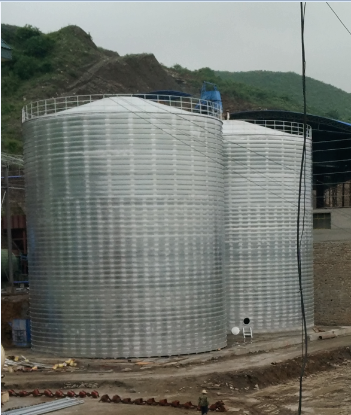 石嘴山粮食钢板仓的安装全过程不用热焊接